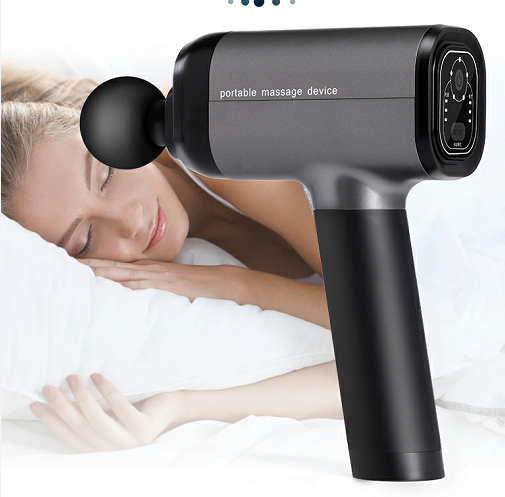 Showing the massage gun in home or office settings, highlighting its convenience and versatility.